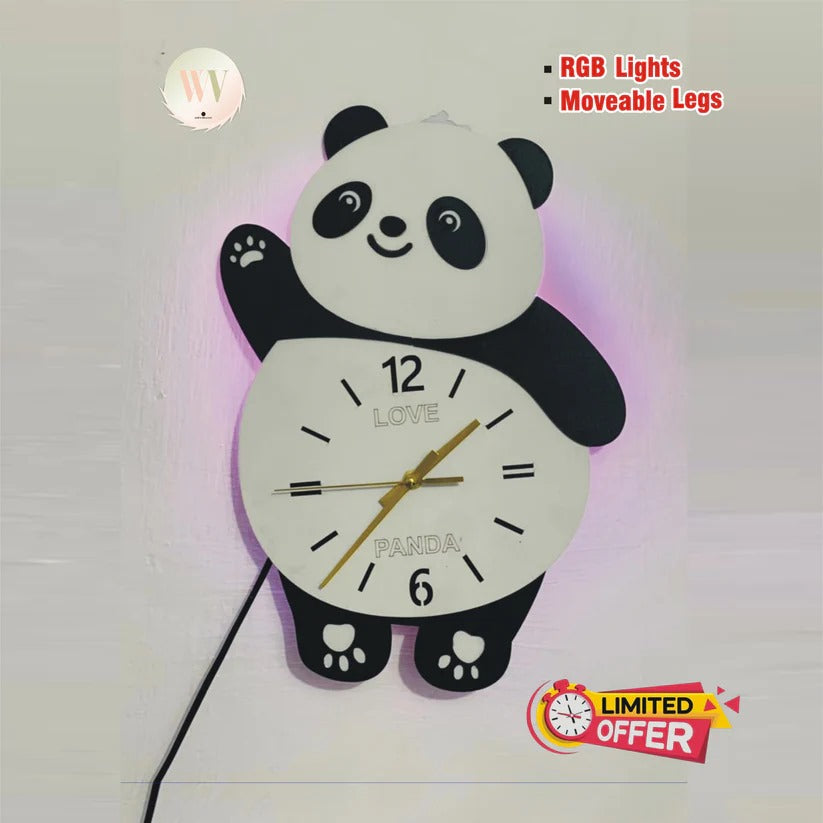 Cute Panda Wall Clock – Kids & Home Decorative Clock