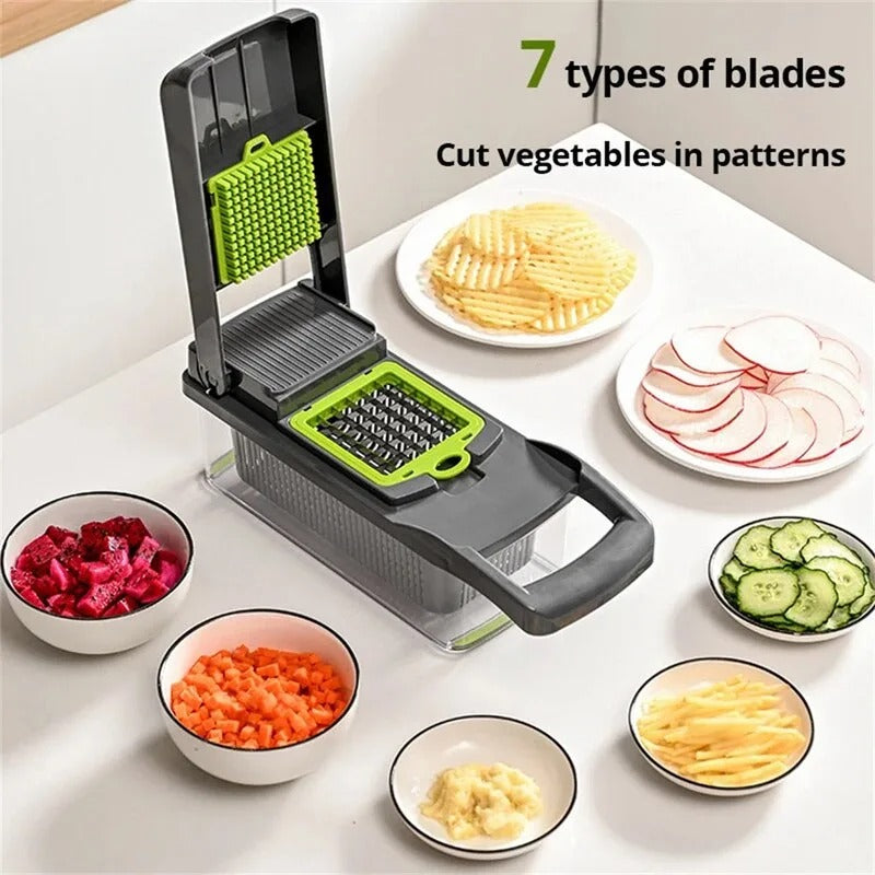 16 in 1 Vegetable Cutter Multi-Functional Slicer | Chopper, Dicer & Grater Set