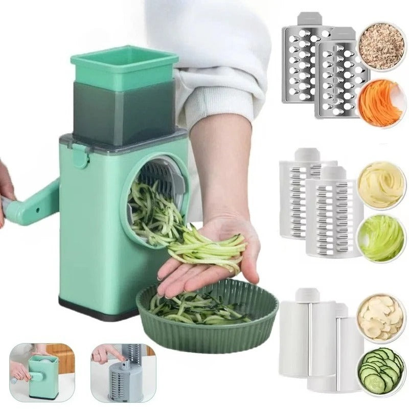 3 in 1 Manual Vegetable Slicer Roller – Multifunction Kitchen Cutter