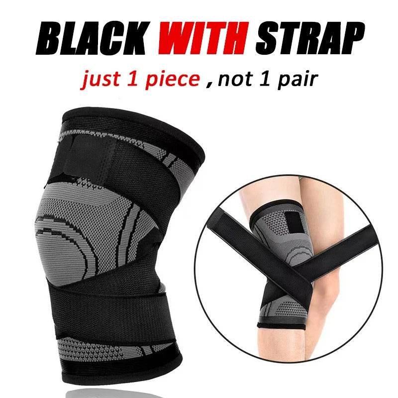 3D Waving Knee Support Brace – Elastic Compression Knee Pad for Pain Relief, Gym & Sports