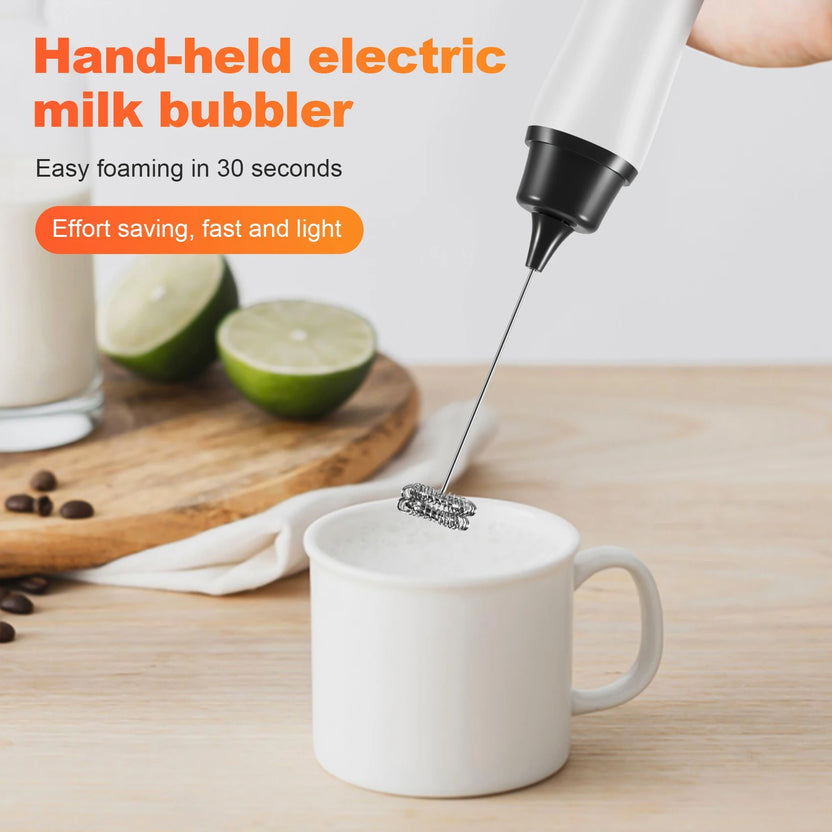 Electric Rechargeable Coffee Foamer – USB Whisk Milk Frother for Coffee, Latte & Cappuccino