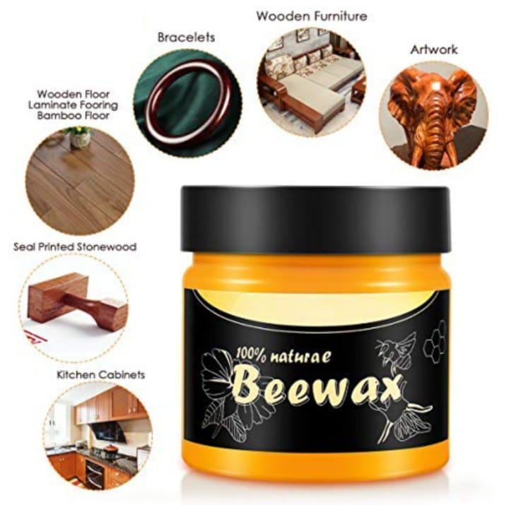 Beeswax Furniture Polish – Natural Wood Cleaner & Protector for Shine & Scratch Repair