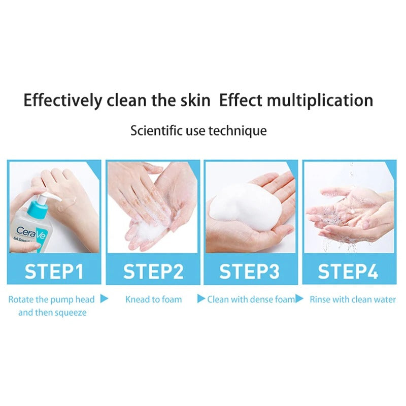 CeraVe SA Smoothing Cleanser – Salicylic Acid Face & Body Wash for Rough & Bumpy Skin