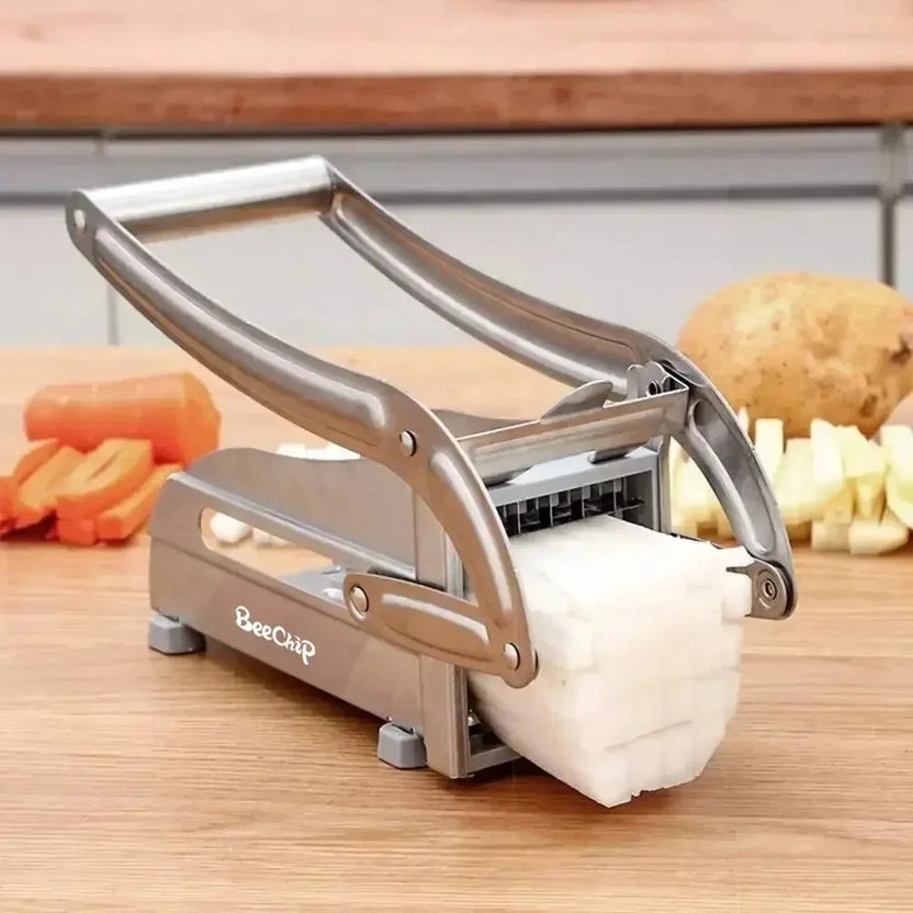 Stainless Steel French Fry Cutter – Heavy Duty Vegetable & Potato Slicer