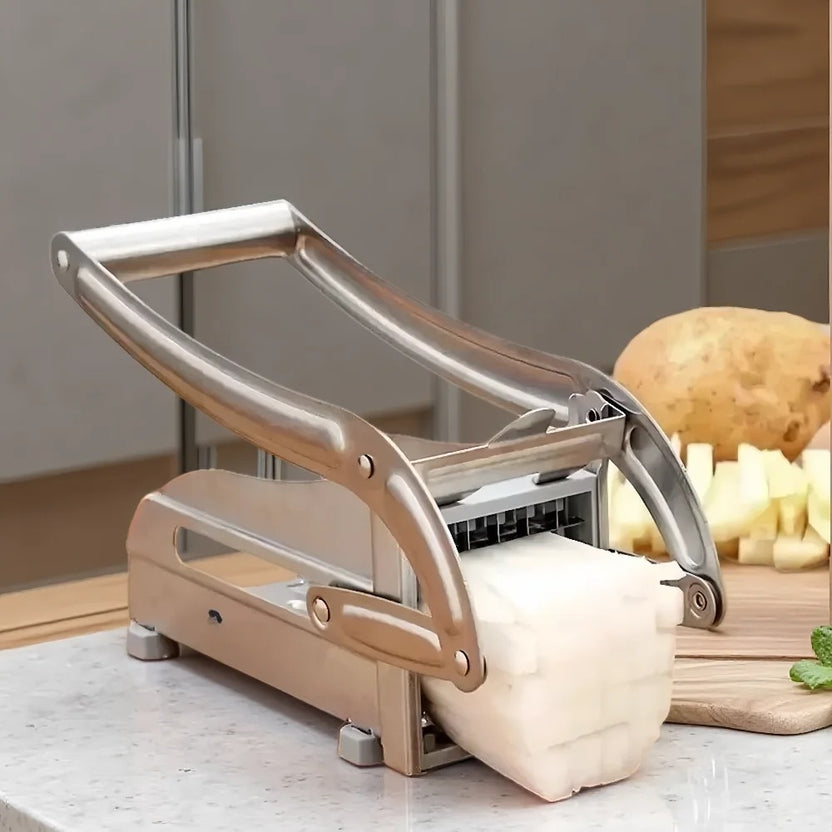 Stainless Steel French Fry Cutter – Heavy Duty Vegetable & Potato Slicer