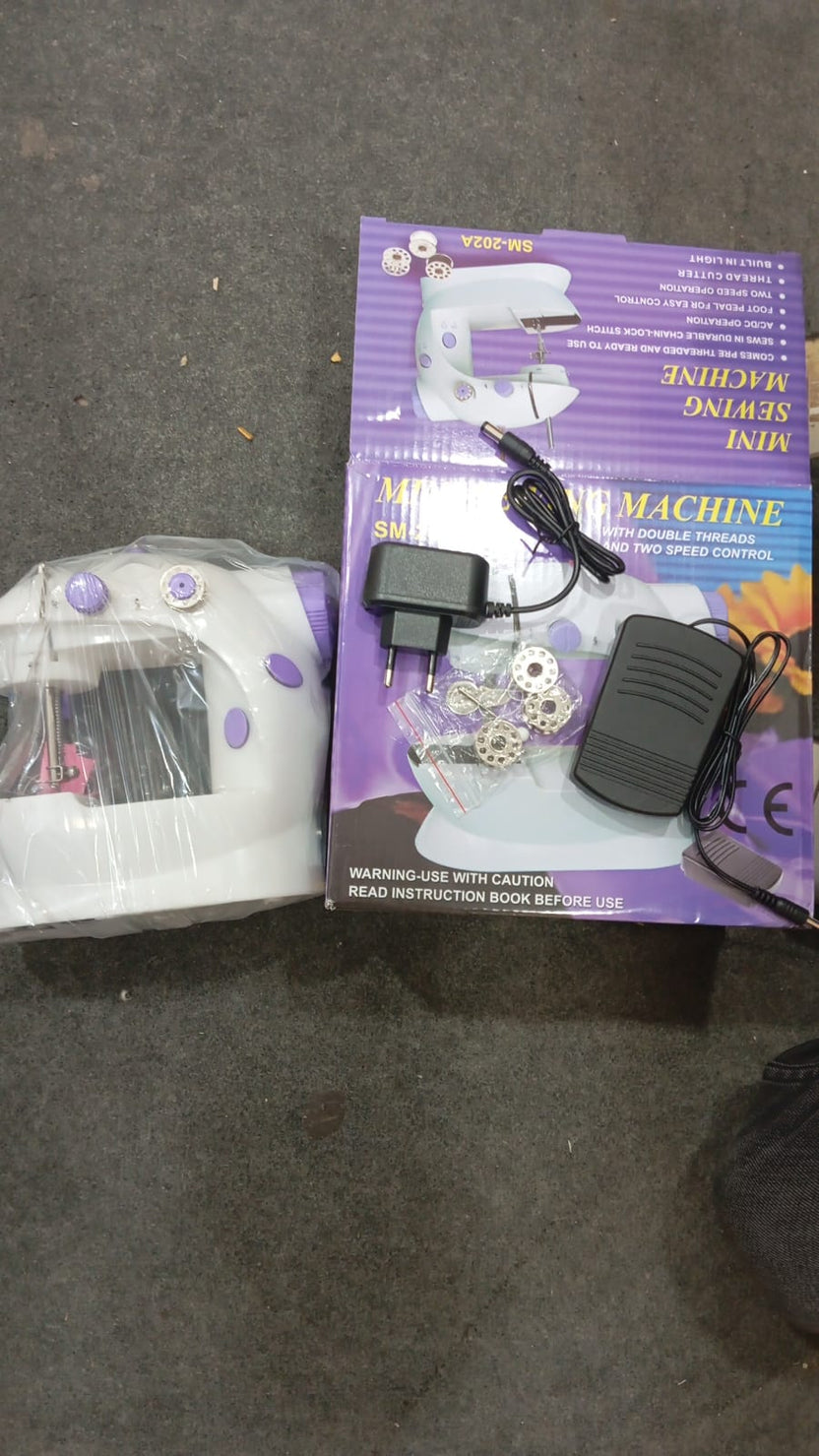 Portable Mini Dual-Speed Electric Sewing Machine with Foot Pedal & Accessory Kit – Compact & Easy Stitching Machine
