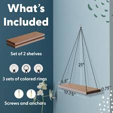 Pack of 3 Decorative Wall Hanging Shelves – Modern Wooden Display & Storage Shelves for Home Décor