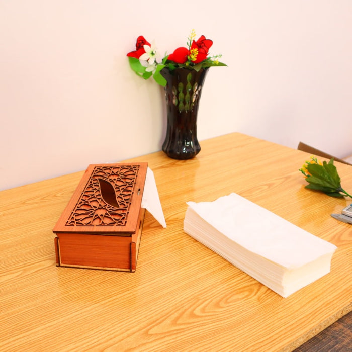 Wooden Tissue Box – Elegant & Durable Design for Home, Office & Car