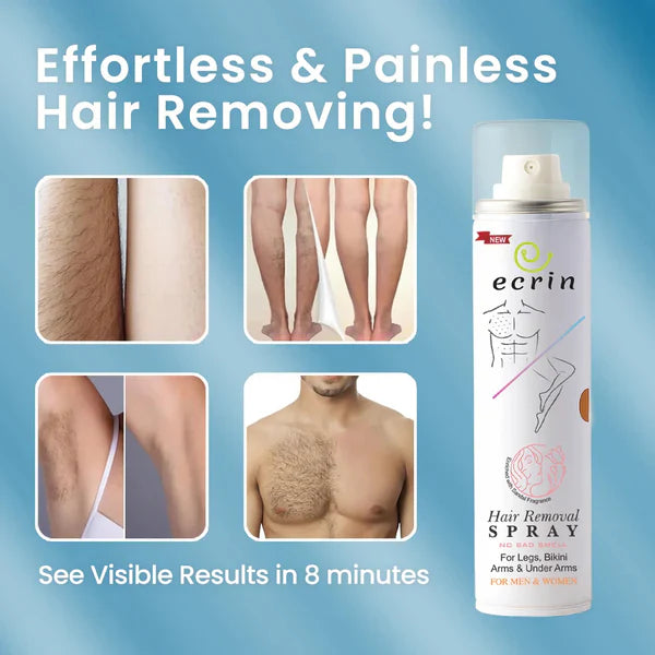 New Ecrin Hair Removal Foaming Spray – Instant Painless Hair Remover