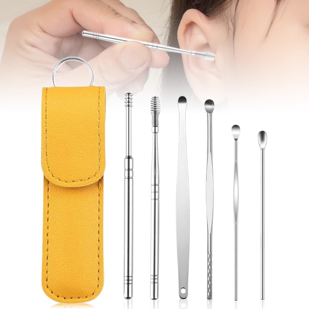 Professional Ear Cleaner Kit – Master Ear Cleaning Tools with PU Leather Case | Safe Earwax Removal Set