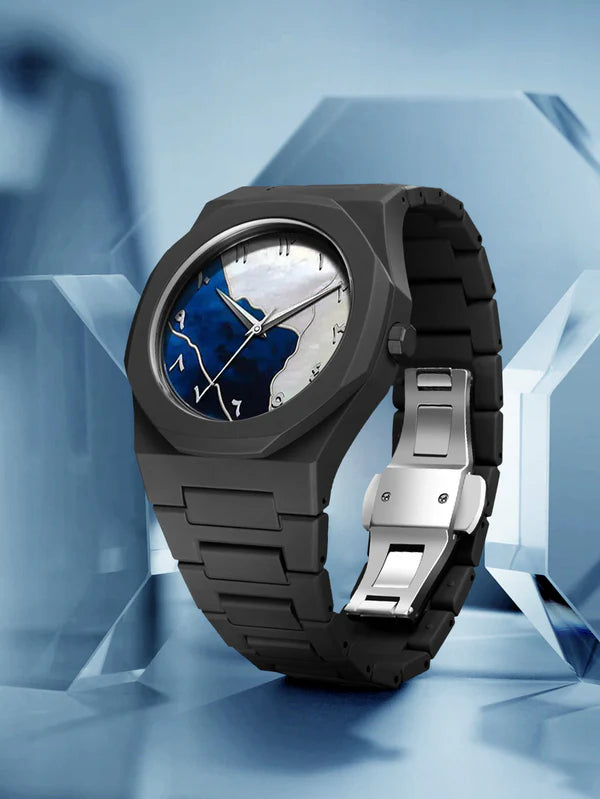 Black AURA Watch – Elegant All-Black Quartz Wrist Watch for Men & Women