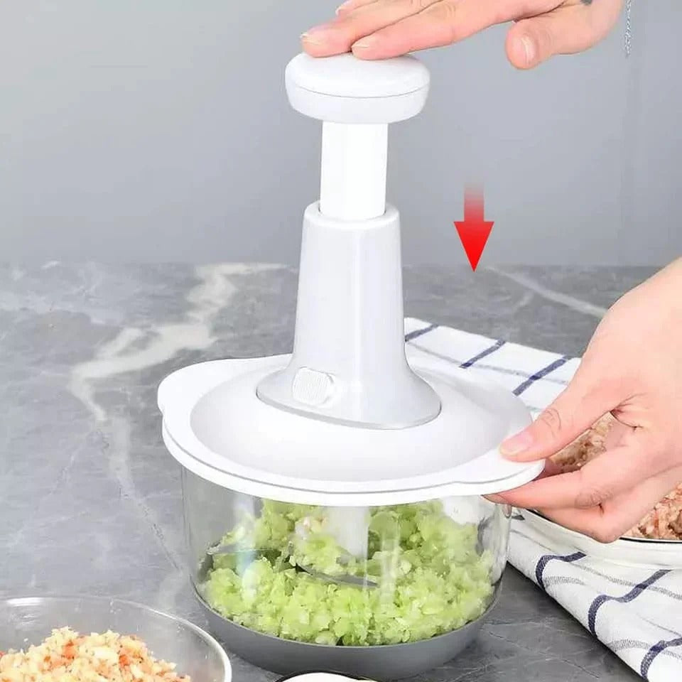 Manual Hand Food Chopper – Vegetable & Onion Cutter (No Electricity Required)