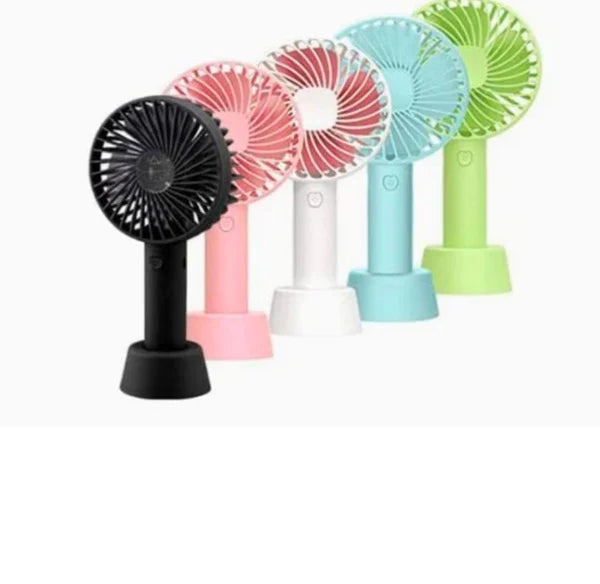 Portable USB Rechargeable Handheld Fan – Mini Electric Cooling Fan with 3 Speed Modes