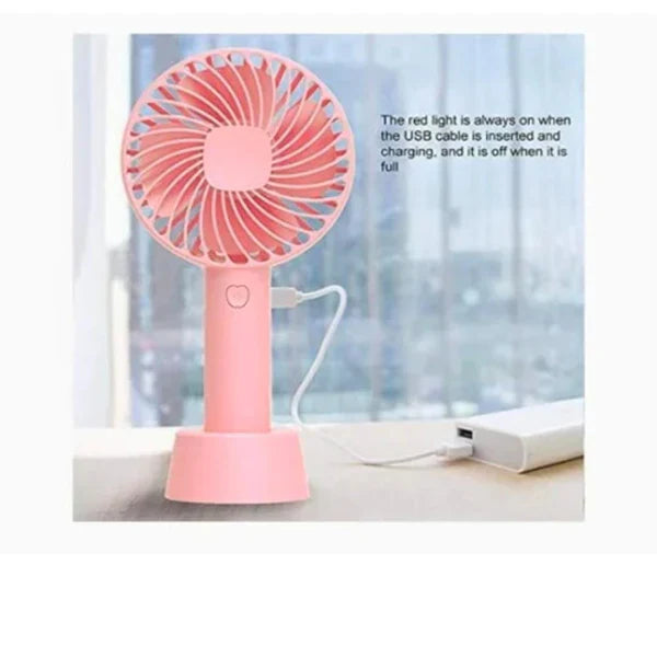 Portable USB Rechargeable Handheld Fan – Mini Electric Cooling Fan with 3 Speed Modes