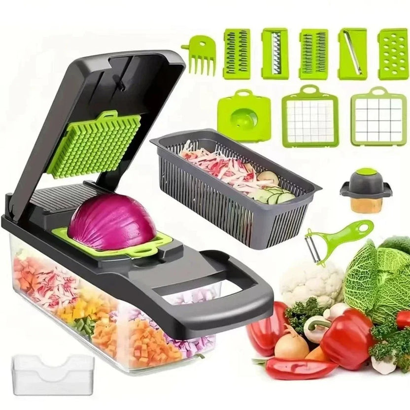 16 in 1 Vegetable Cutter Multi-Functional Slicer | Chopper, Dicer & Grater Set