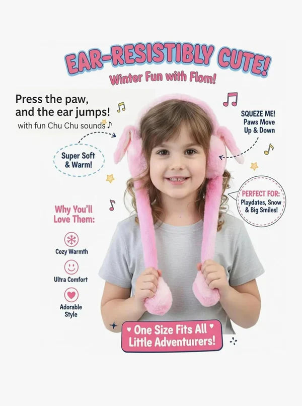 Dancing Earmuff With Sound – Cute Moving Ears | Kids & Girls Fun Headphone