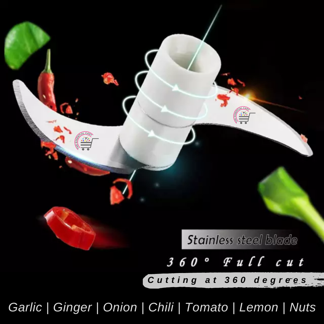 Mini Speedy Chopper | Manual Hand Pull | Garlic Slicer | For Vegetables, Fruits & Meat | High‑Quality Kitchen Tool