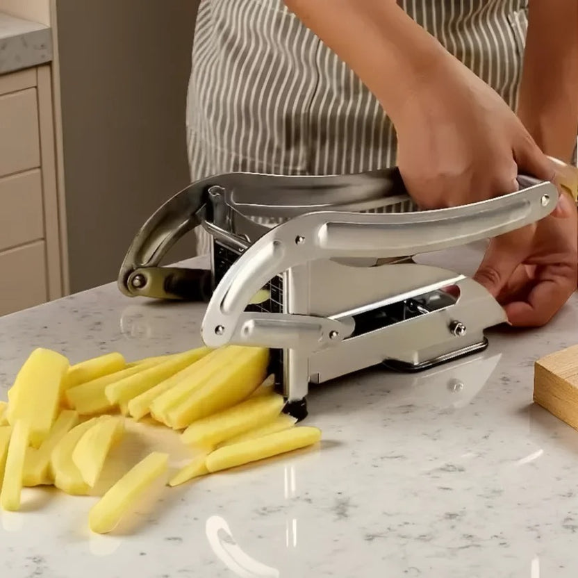 Stainless Steel French Fry Cutter – Heavy Duty Vegetable & Potato Slicer
