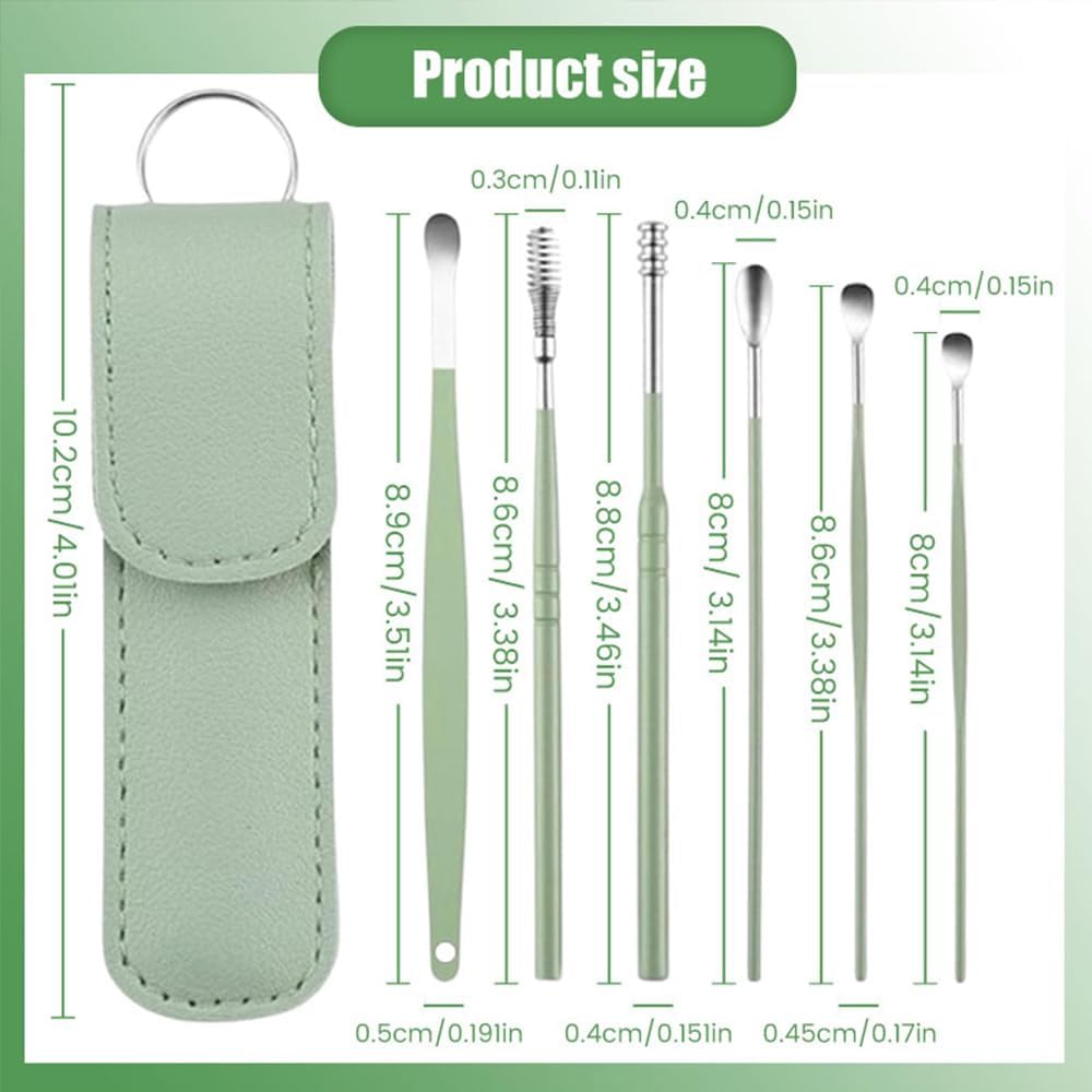 Professional Ear Cleaner Kit – Master Ear Cleaning Tools with PU Leather Case | Safe Earwax Removal Set