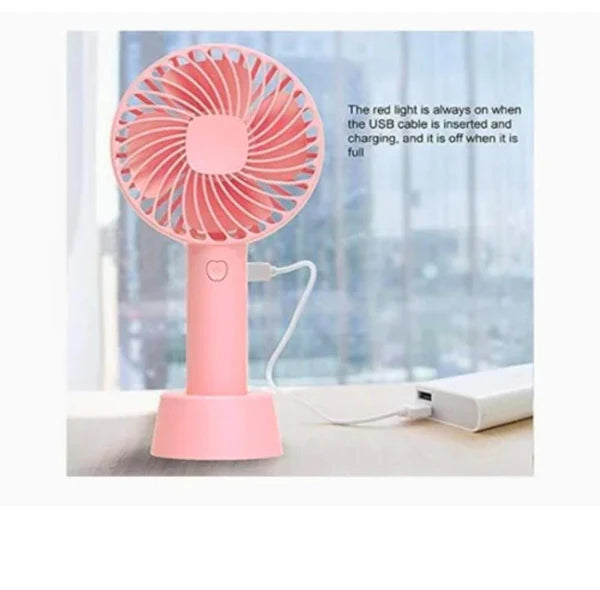 Portable USB Rechargeable Handheld Fan – Mini Electric Cooling Fan with 3 Speed Modes